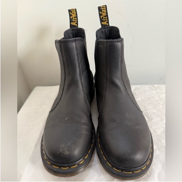 Dr. Doc Marten’s 2976 Smooth Black Leather Chelsea Ankle Boots Women’s Size 9 - Picture 3 of 7